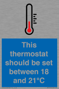 This thermostat should be set between 18 and 21°C